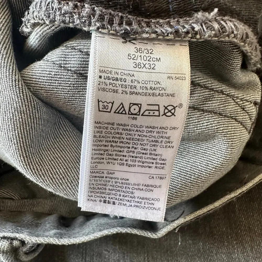 Gap Men’s Slim Soft Denim Jeans 36x32 Silver Gray - Picture 8 of 14